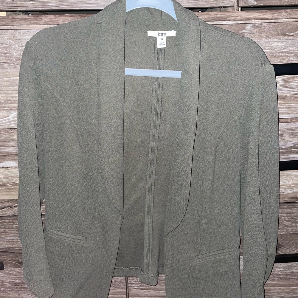 Green Open Blazer
